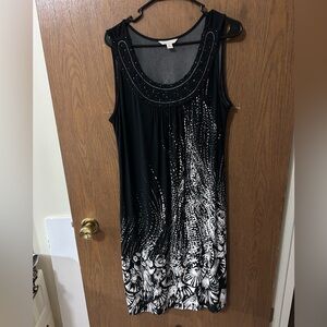 Laura Ashley Black Scoop Neck Tank Dress